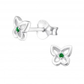Cercei din argint fluturas cu piatra verde model DiAmanti DIA33218